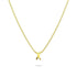 Initials Brick Alphabet Letter Necklace Gold Layered Steel Jewellery